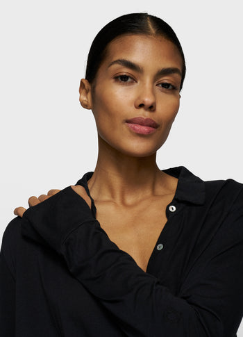 wrap blouse | black