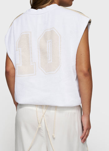 mesh baseball tee 10 | white