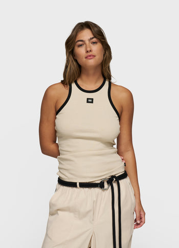 tank top rib contrast | light earth