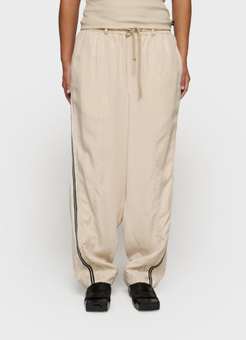 wide tapered pants tencel | light earth