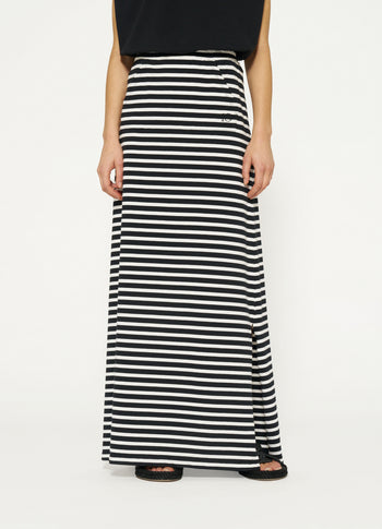 long skirt stripes | black/ecru