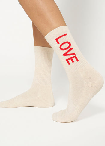 long socks love | soft white melee