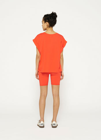 cycling shorts | poppy red