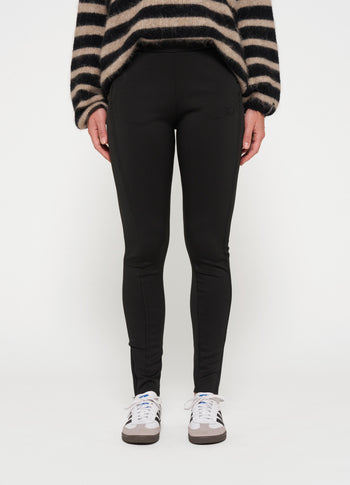 easy fitted pants scuba | black