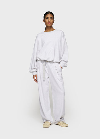 belt jogger | white grey melee