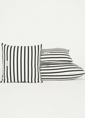 THE PILLOW COVER STRIPES 50x50 | ecru/black