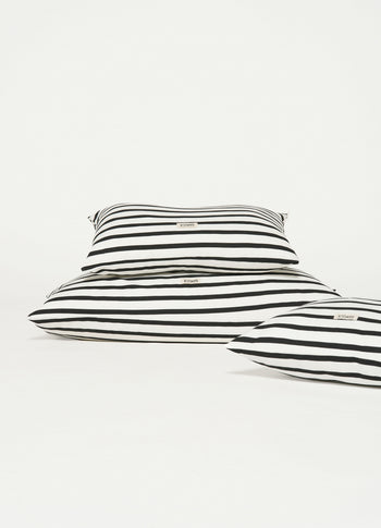 THE PILLOW COVER STRIPES 40x60 | ecru/black
