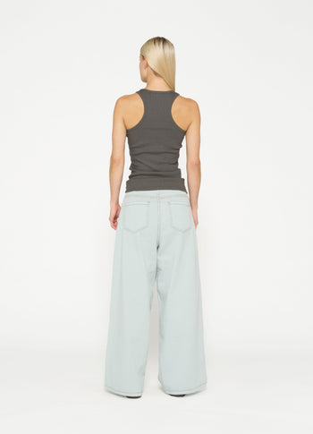 cross denim pants | sea foam