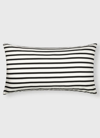 THE PILLOW COVER LONG STRIPES 50x90 | ecru/black
