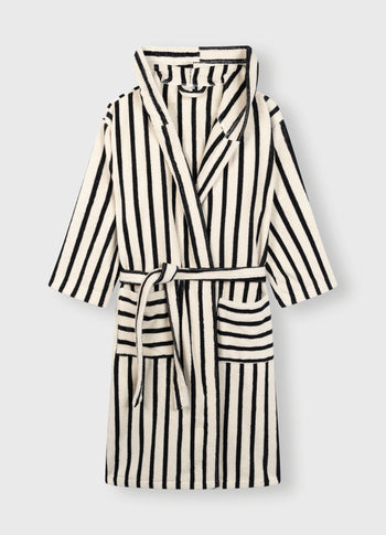 bathrobe stripes | ecru/black