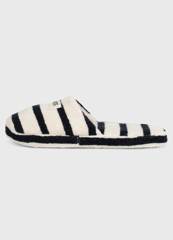 slippers stripes | ecru/black