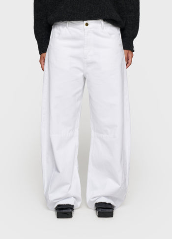 western pants washed | optic white