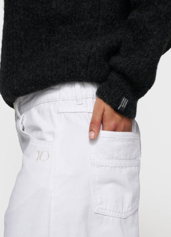 western pants washed | optic white