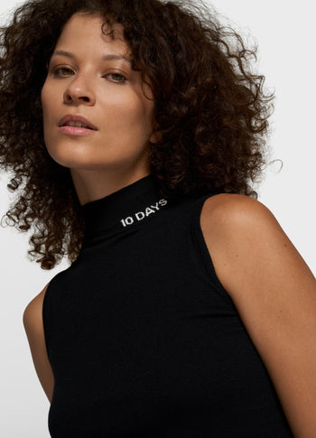 knit singlet | black