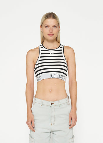 top rib stripe | ecru/black