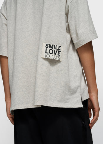 tee smile love | soft white melee