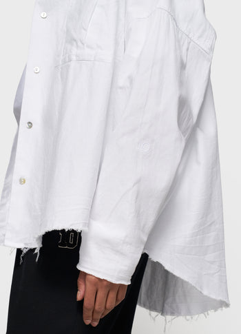 stamp shirt pique | white