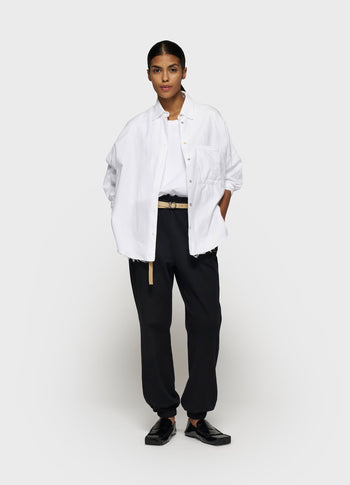 stamp shirt pique | white