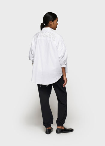 stamp shirt pique | white