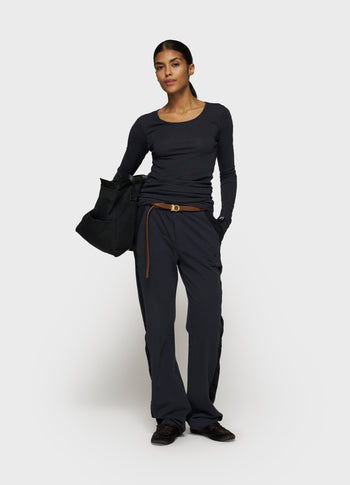 extra long sleeve tee modal | dark navy