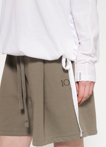 tie long sleeve tee | white