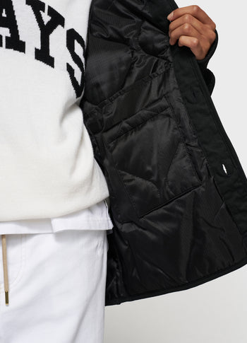 light padded jacket | black