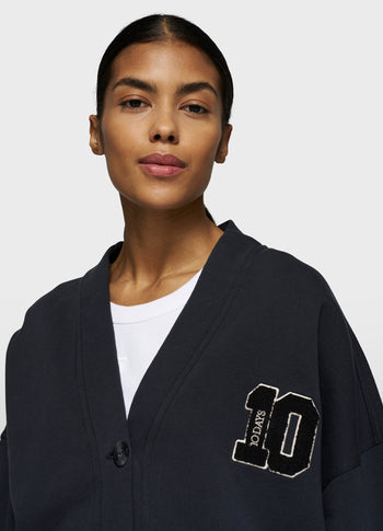 baseball cardigan 10 | dark navy