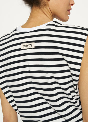 proud jumpsuit stripes | ecru/black