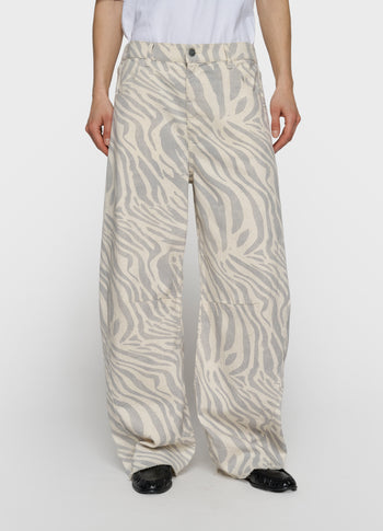western broek zebra | ecru