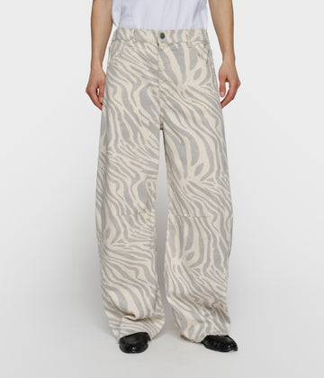 western broek zebra | ecru