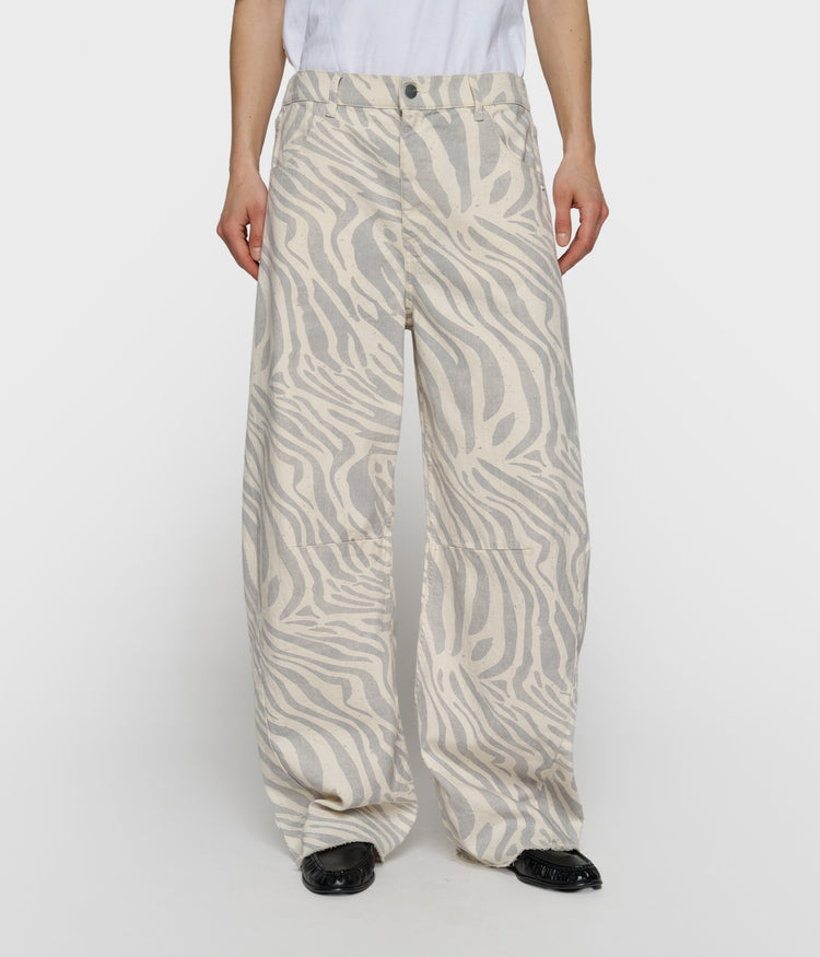 western broek zebra | ecru