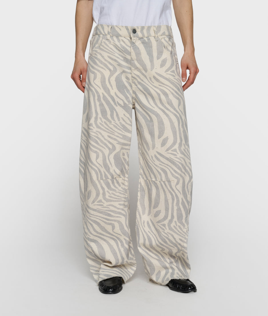 western broek zebra | ecru