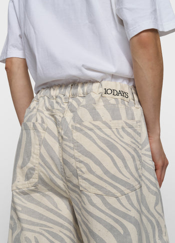 western broek zebra | ecru