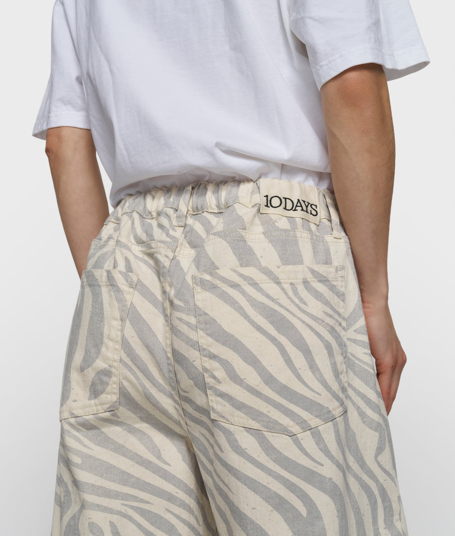 western broek zebra | ecru