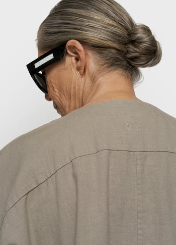 cotton linen blouse | fog