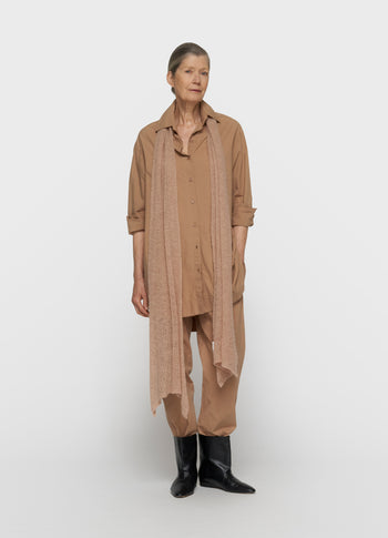 open knit scarf | light fudge
