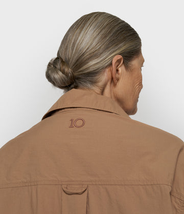 long blouse | light fudge