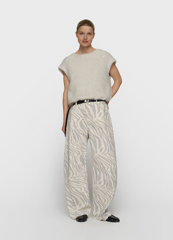 western broek zebra | ecru