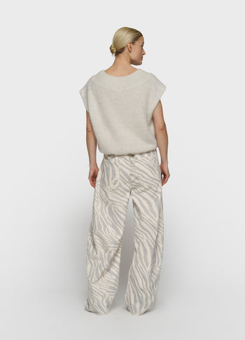 balloon gebreide top lurex | ecru