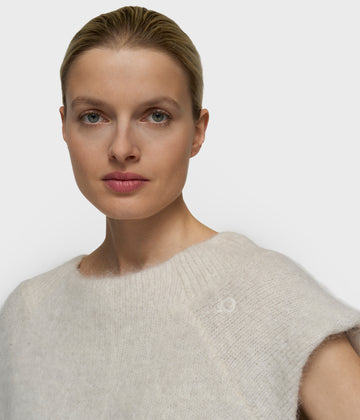 balloon gebreide top lurex | ecru