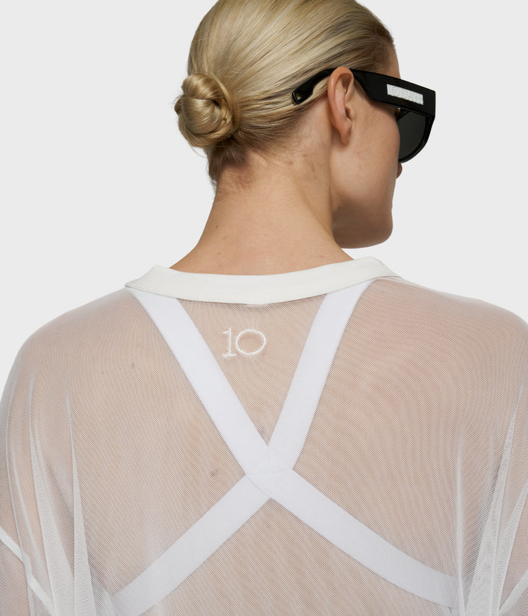 mesh tee | ecru