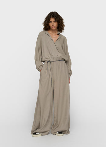 cotton linen jumpsuit | fog
