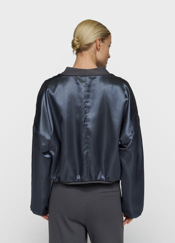 omkeerbaar fleecevest | steel blue