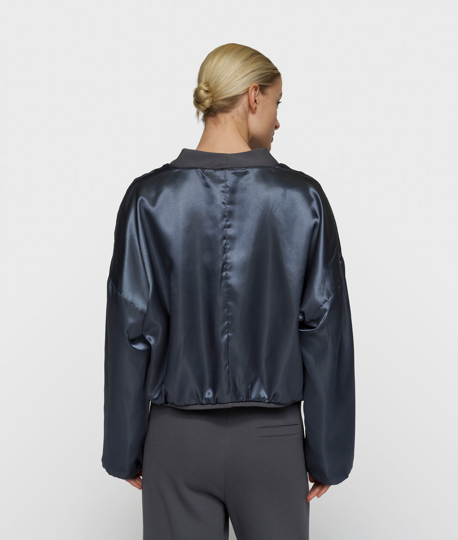 omkeerbaar fleecevest | steel blue