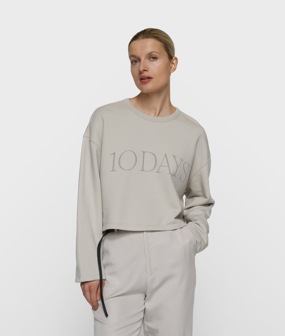 korte 10DAYS sweater | stone