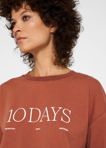 logo sweater | saddle brown
