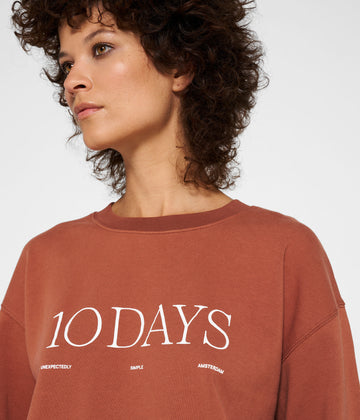 logo sweater | saddle brown