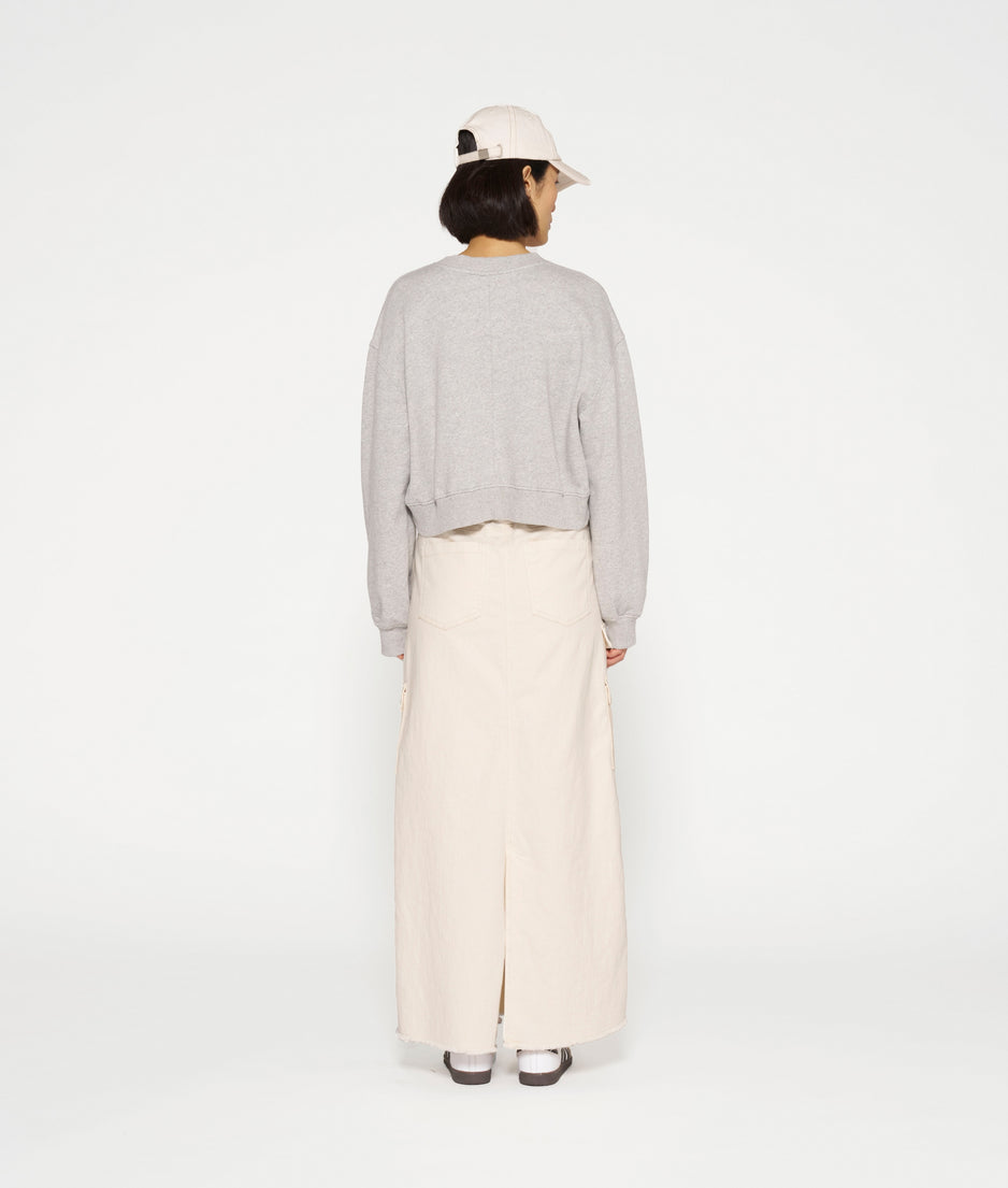 maxi skirt twill | ecru