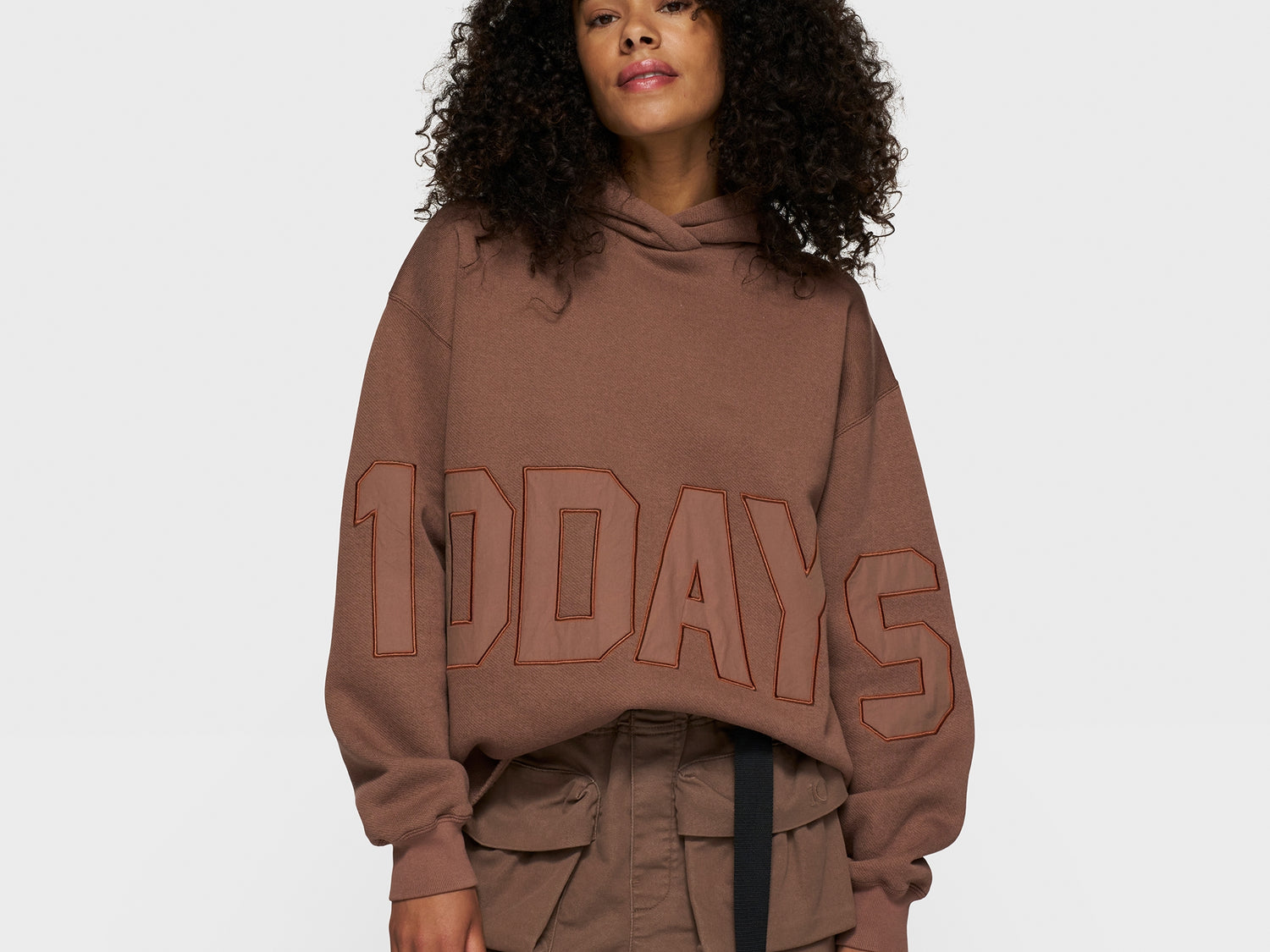 statement logo hoodie | truffle