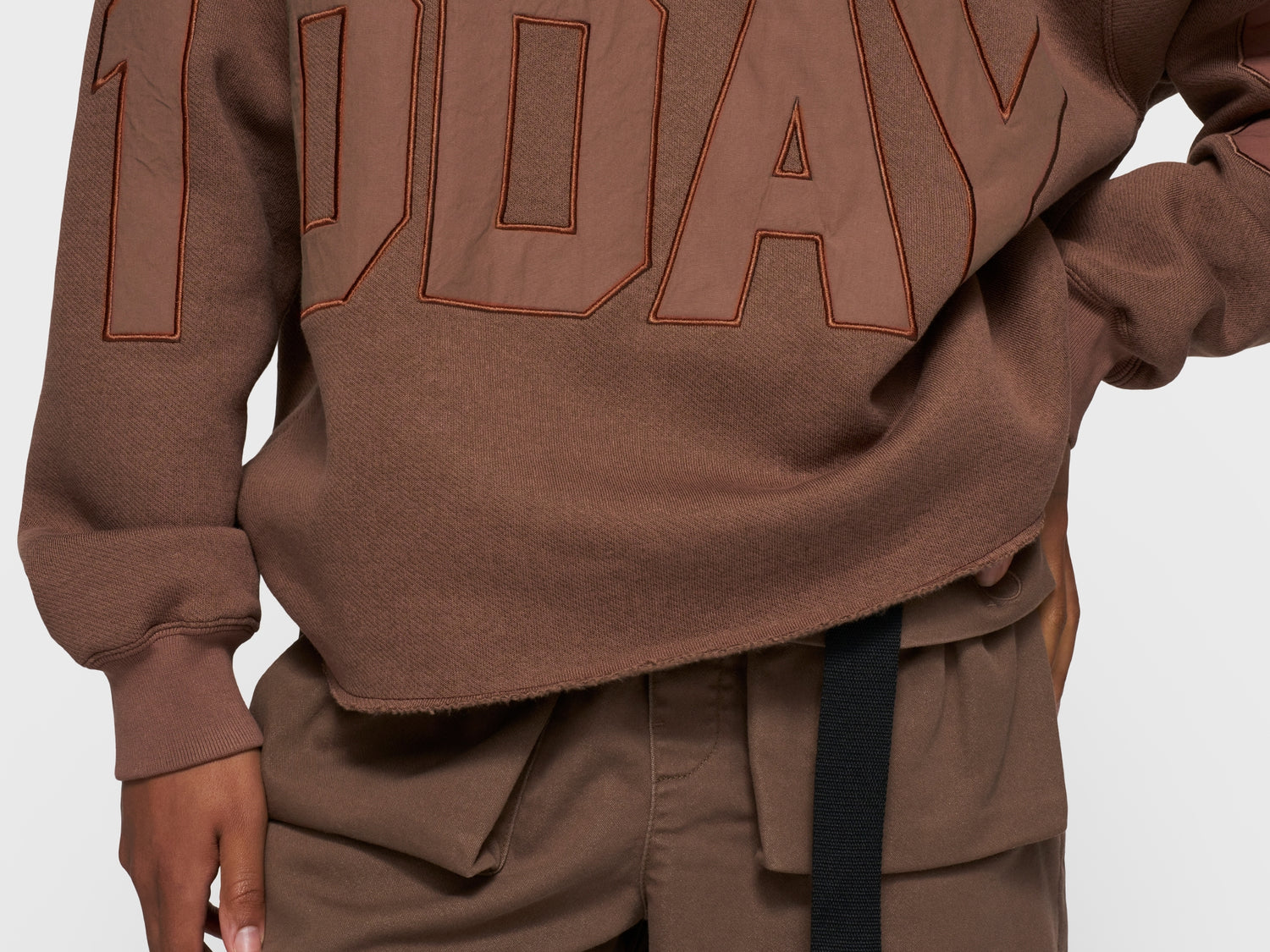 statement logo hoodie | truffle